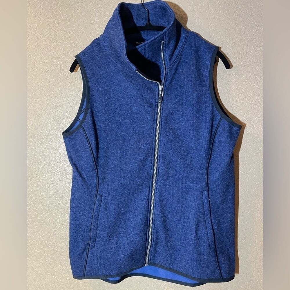 Cutter & Buck Women’s Navy Zip-Up Vest NWT -Sz L